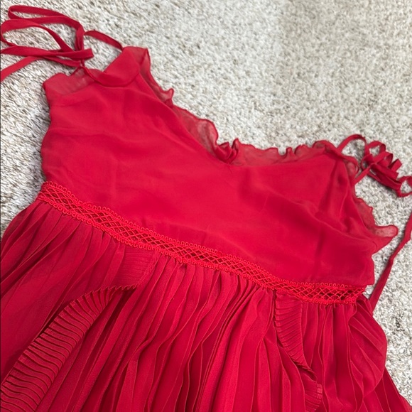 Lulu's Red Ruffled Tiered Sundress - Picture 3 of 4